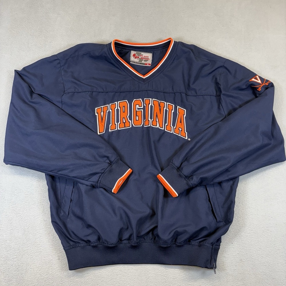Vintage Team Pride Virginia Cavaliers Windbreaker Mens L UVA NCAA Pullover 90s